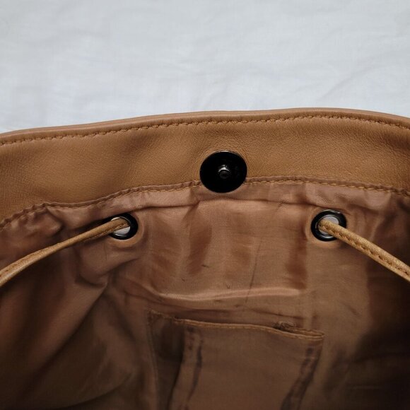 Worthington Cowhide Leather Purse Bag Handbag adj Classic Bohemian Western Vtg - Picture 5 of 10